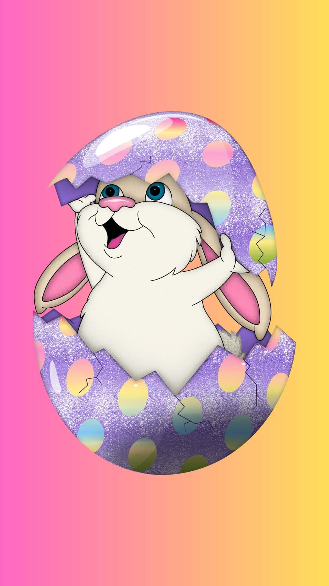 Celebrating Easter with the Easter Bunny! Wallpaper