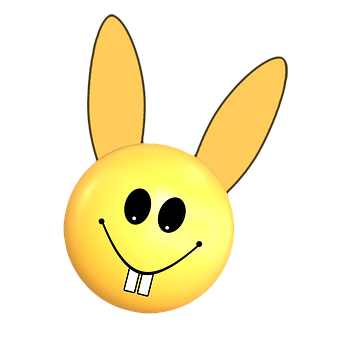 Easter Bunny Emoji Smile PNG