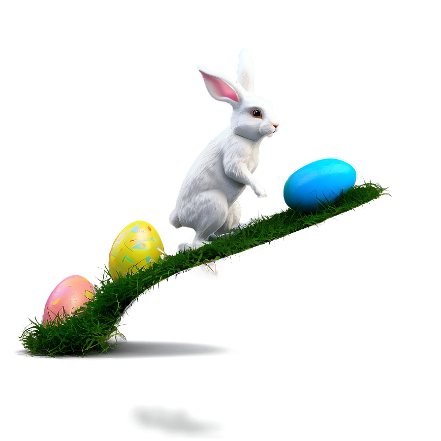 Easter Bunny Hopping Png 16 PNG