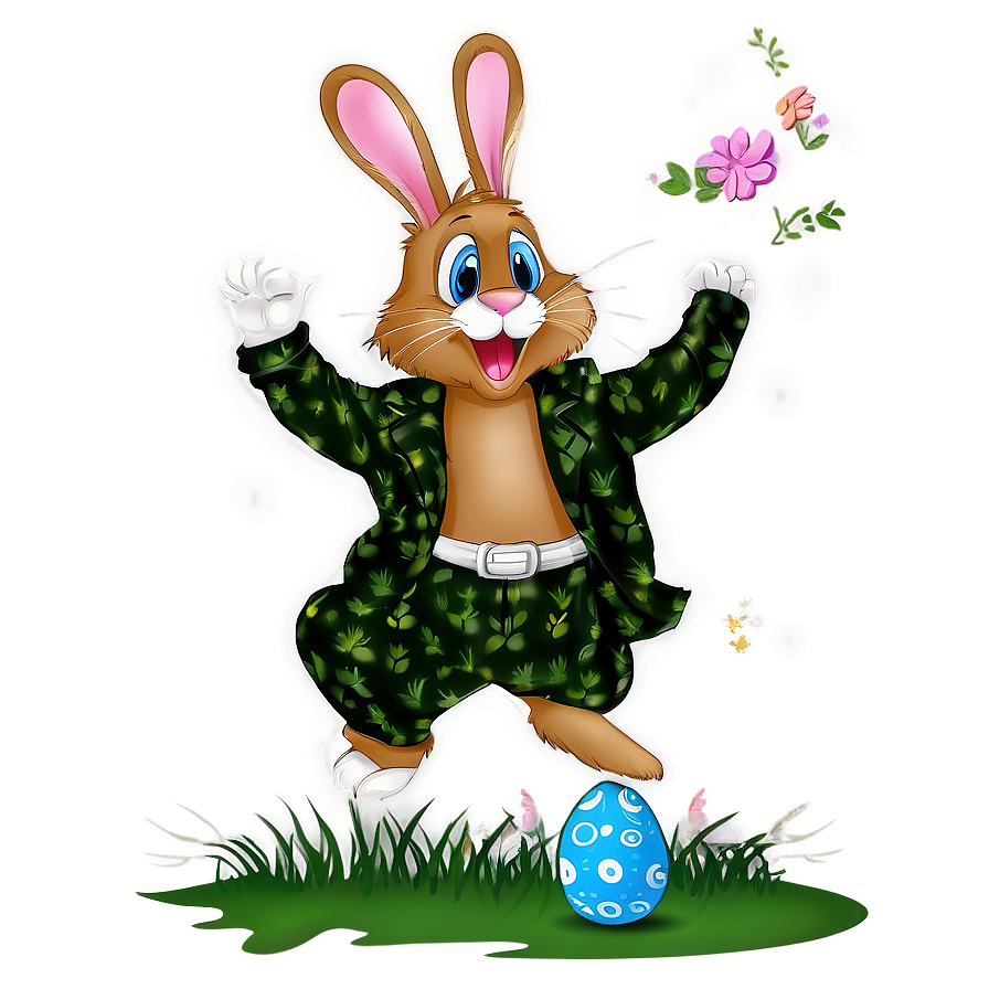 Download Easter Bunny Hopping Png Sen34 | Wallpapers.com