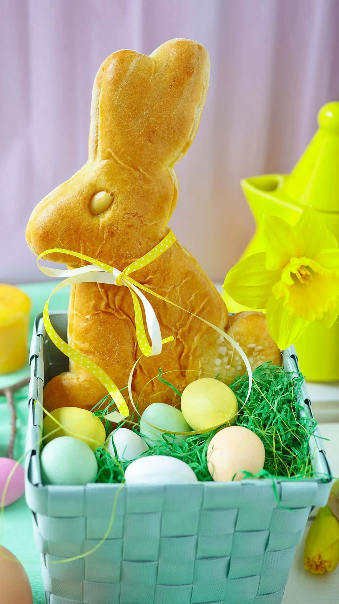 ¡elconejo De Pascua Brinca Por Todas Partes En Busca De Huevos Pintados! Fondo de pantalla