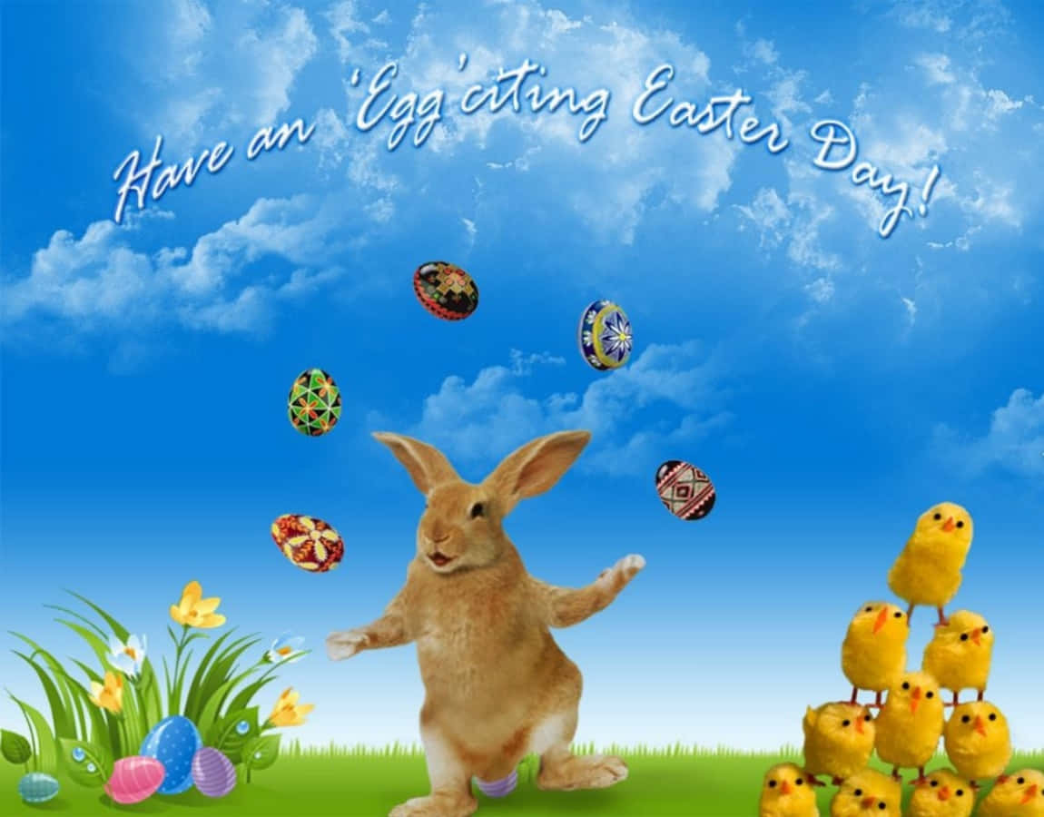 Immaginedel Poster Di Pasqua Con Il Coniglio