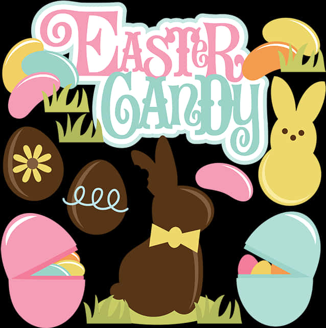 Easter Candy Celebration Graphic PNG