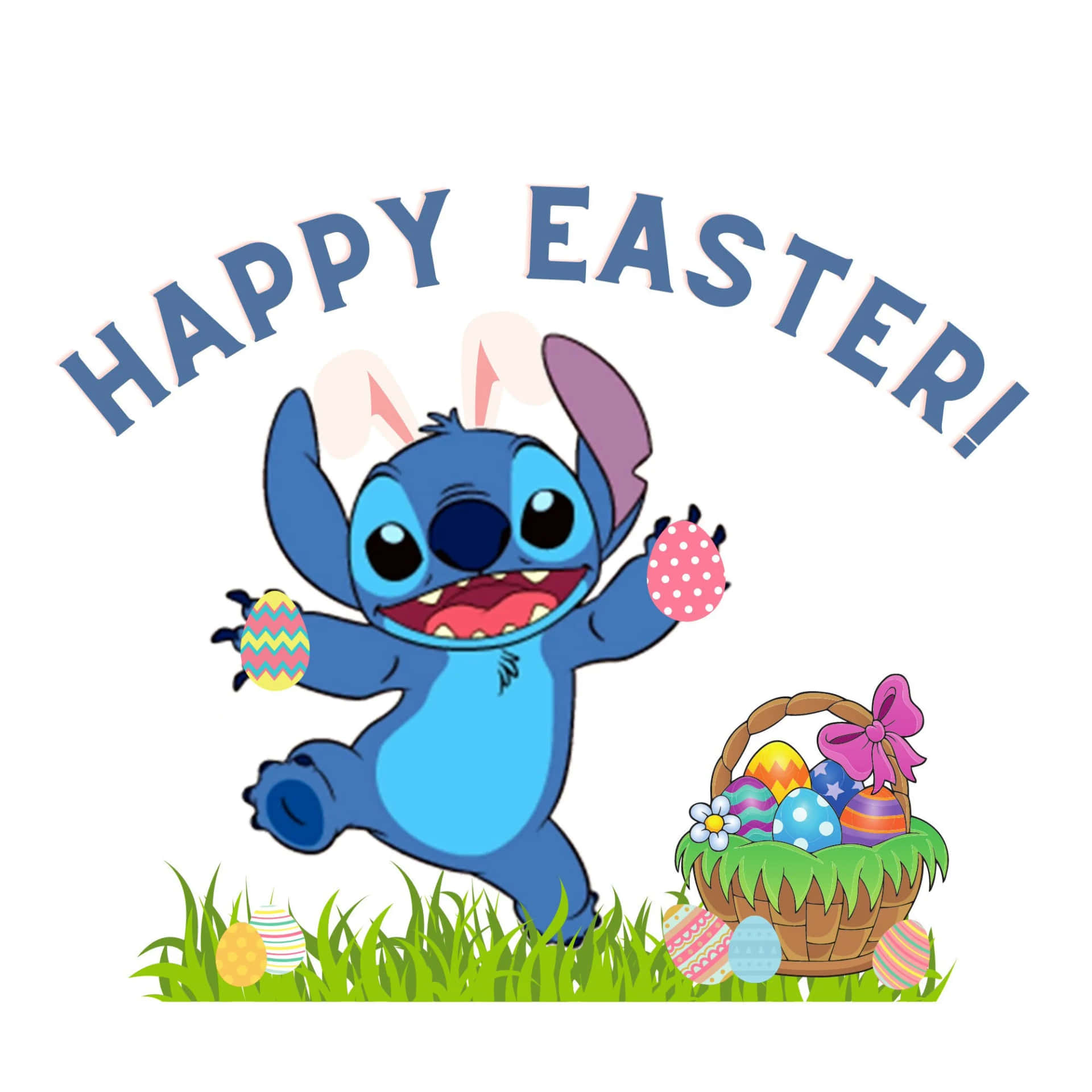 Easter Celebration Stitch With Eggs Wallpaper