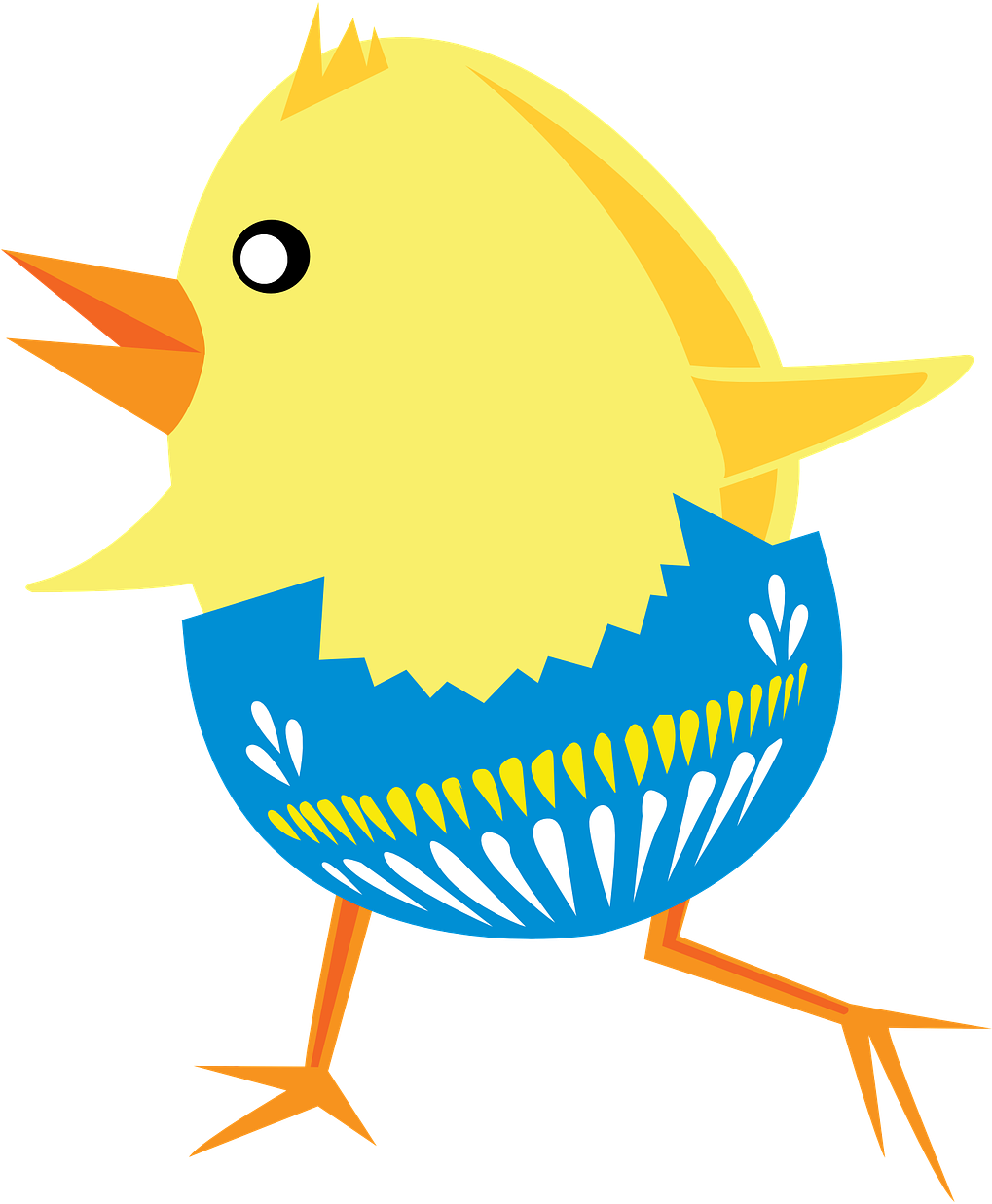 Easter Chick Cartoon PNG