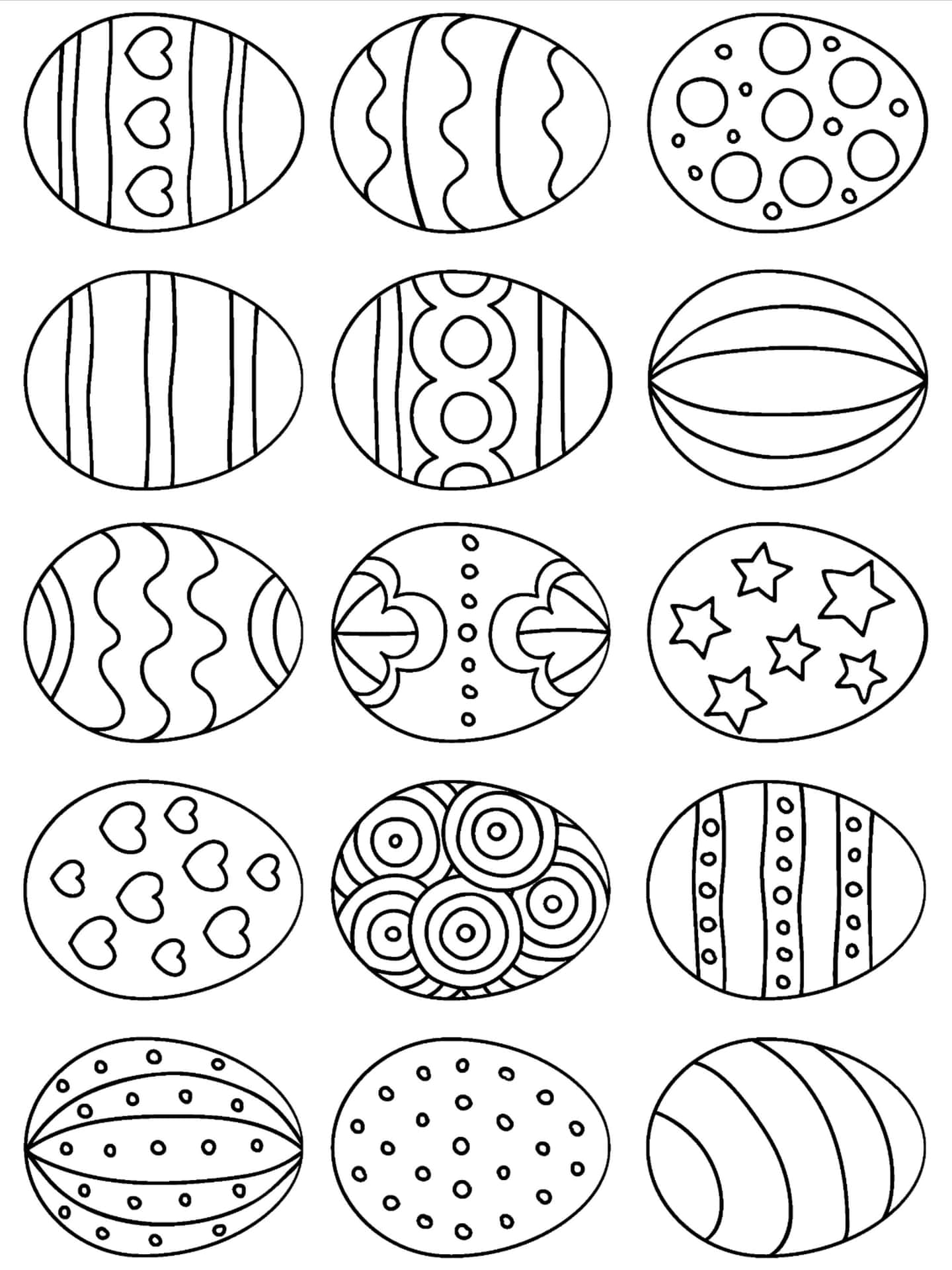 Egg Easter Coloring Pattern Picture