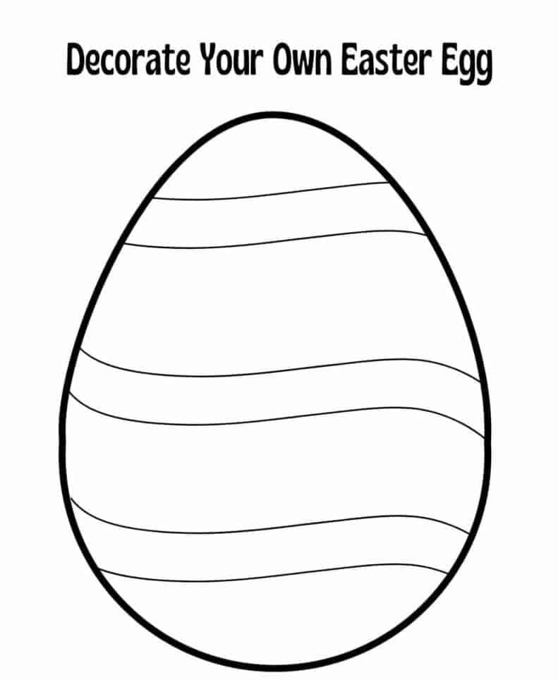Decorate Your Own Egg Easter Coloring Picture