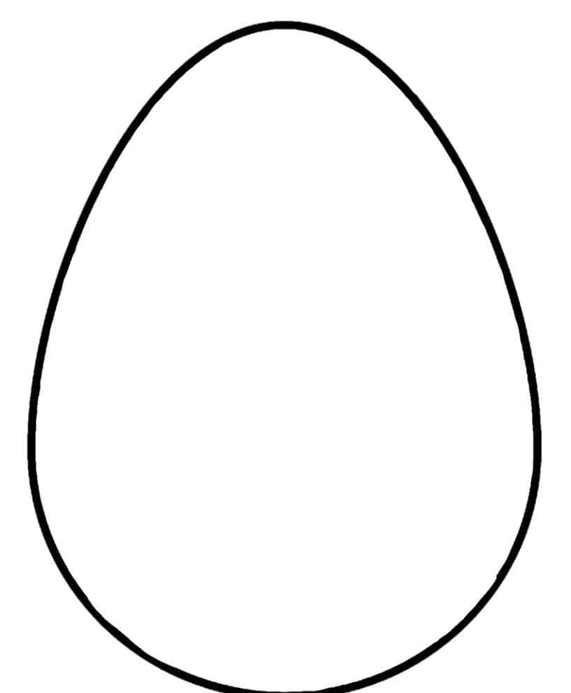 Blank Egg Easter Coloring Picture