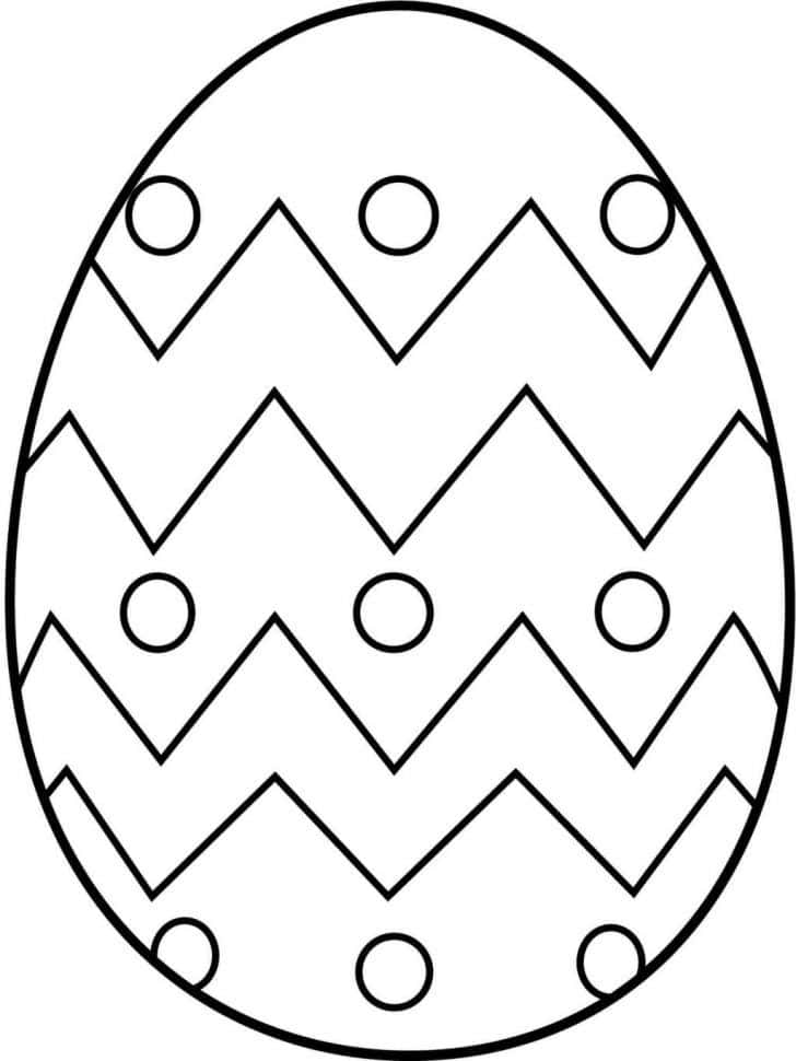 Egg Pattern Easter Coloring Picture