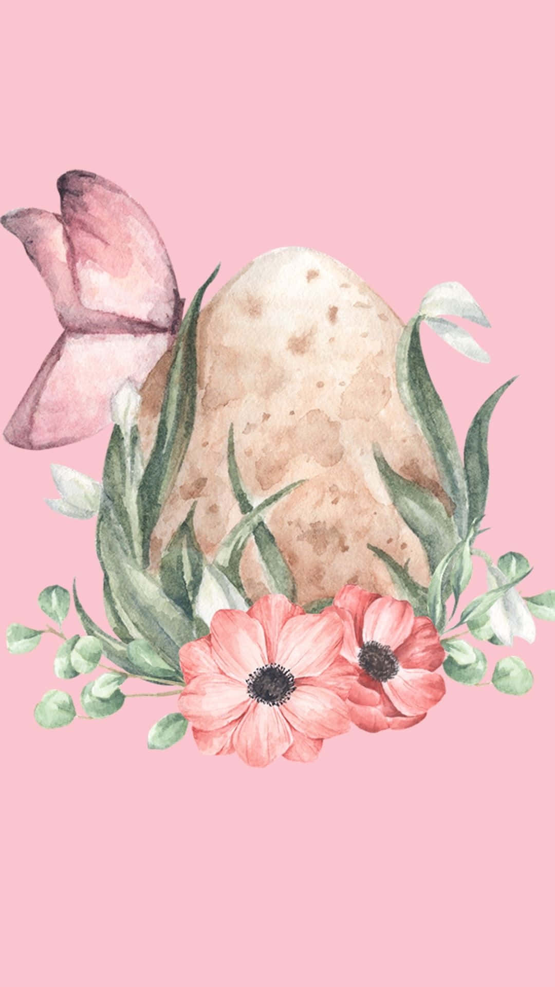 Artistic Watercolor Easter Egg Background