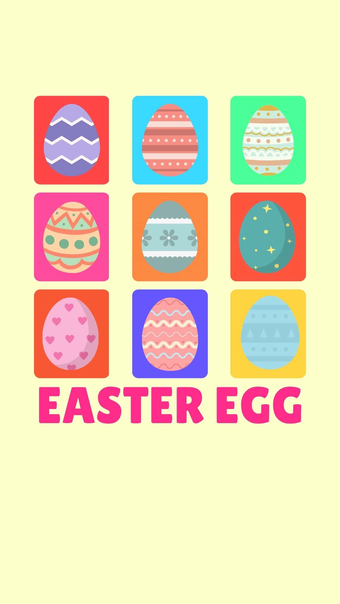 Pastel Yellow Easter Egg Background