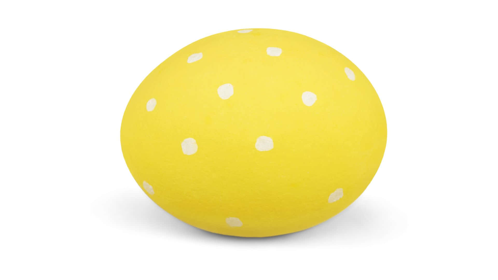 Yellow Easter Egg With Polka Dots Background