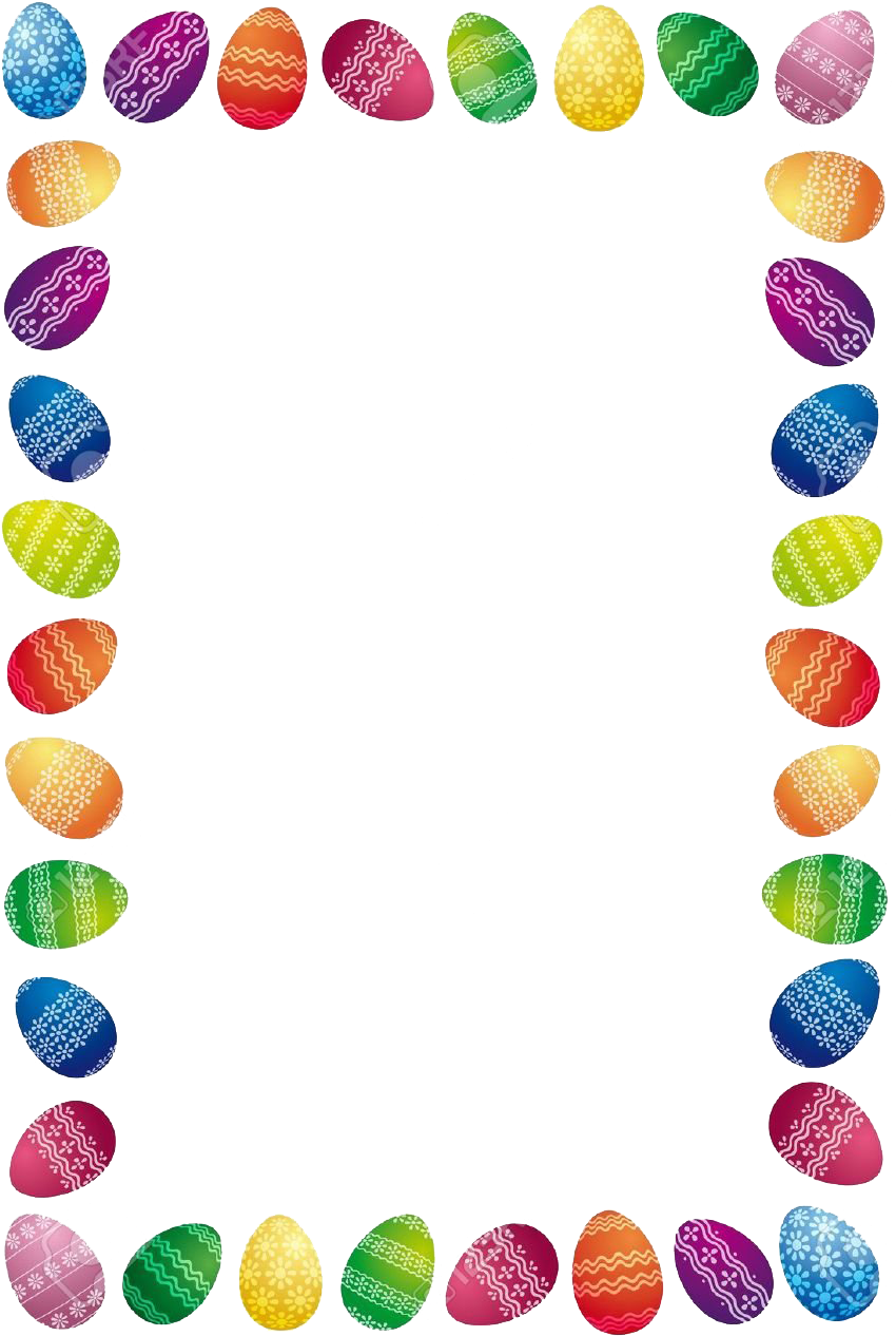 Easter Egg Border Clipart PNG