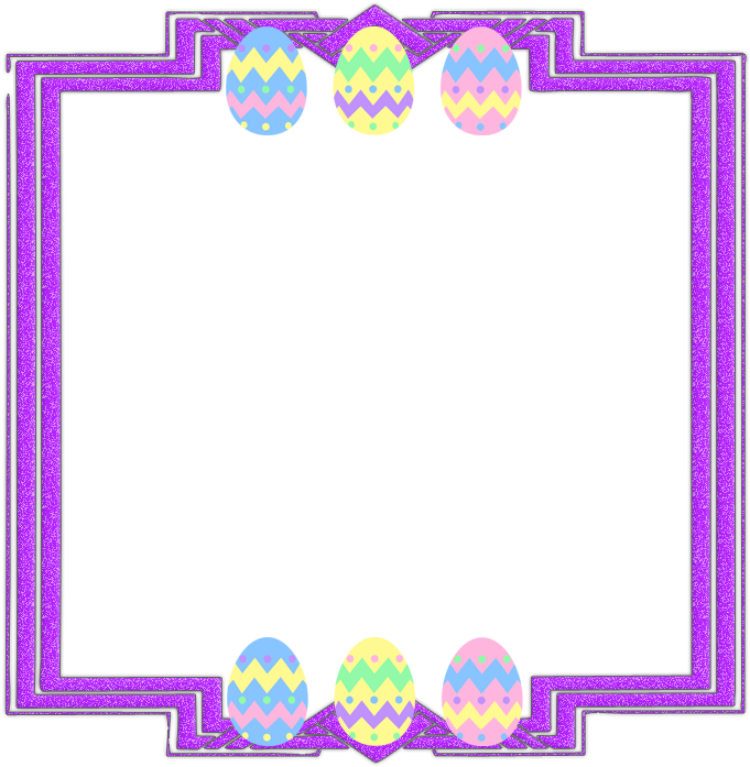 Easter Egg Frame Design PNG