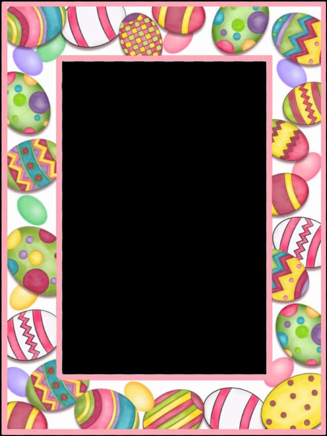 Easter Egg Frame Template PNG
