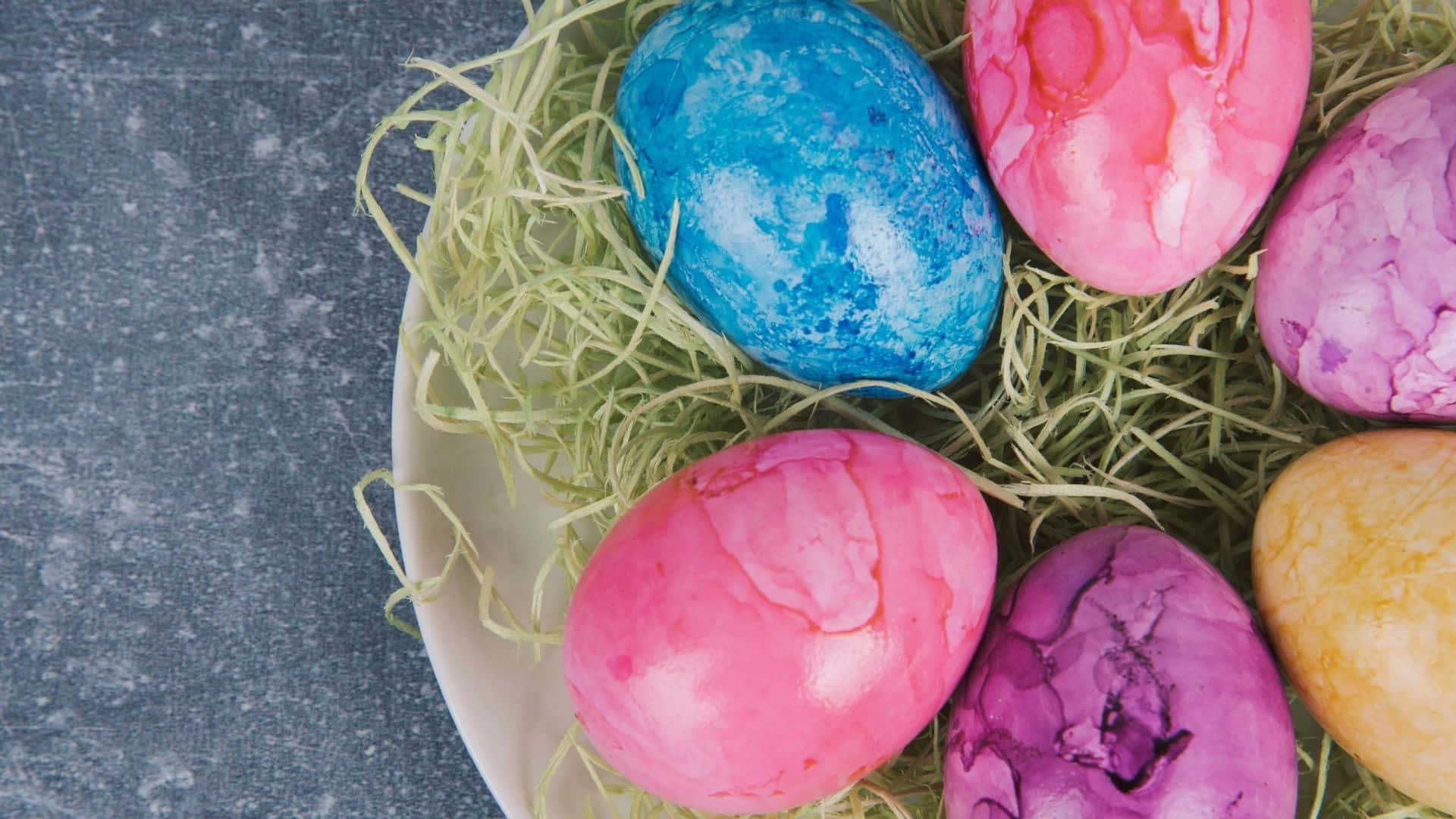 Colorful and Hand-Painted Easter Eggs Wallpaper
