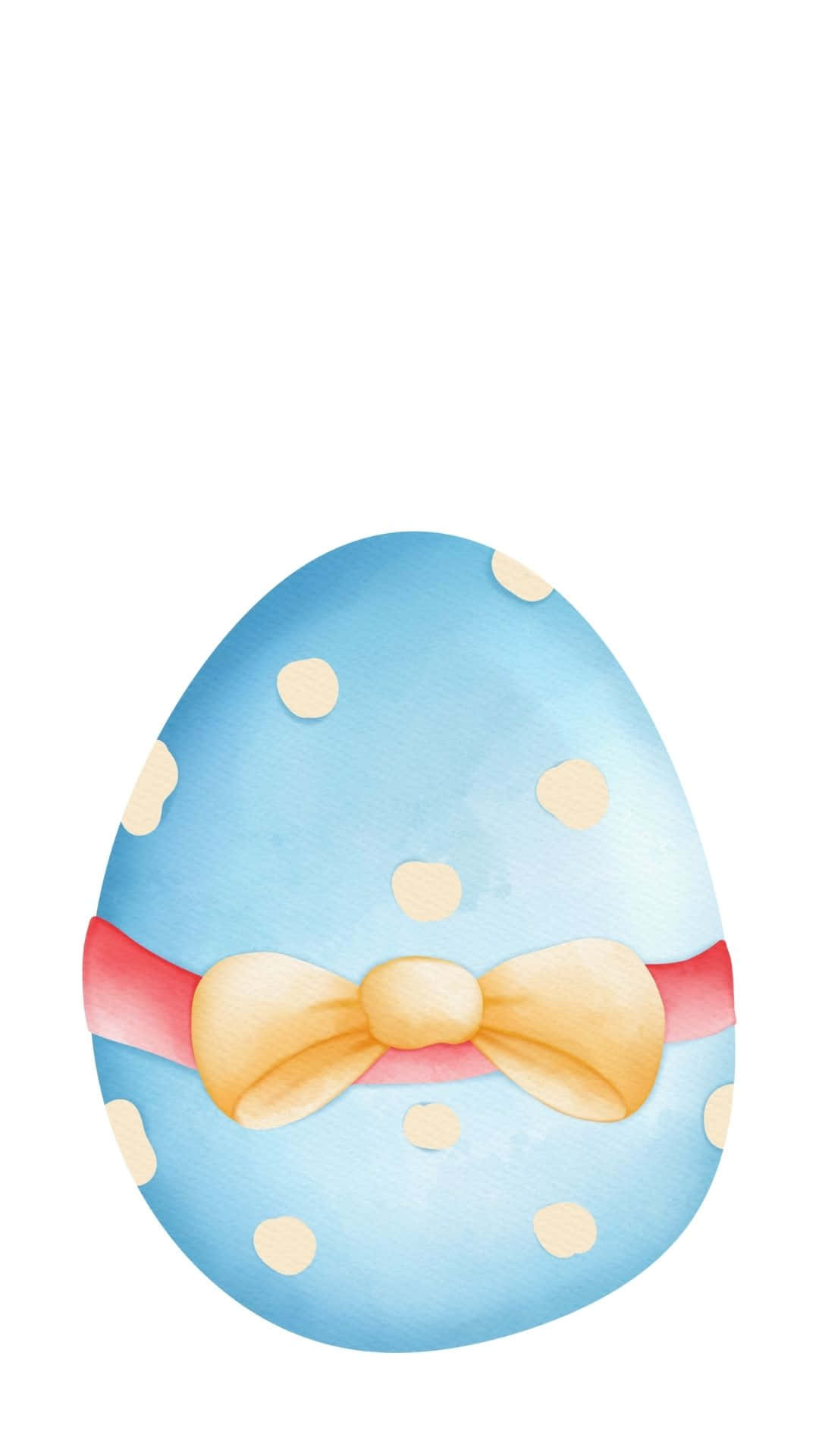 A Blue And White Egg With Polka Dots Wallpaper