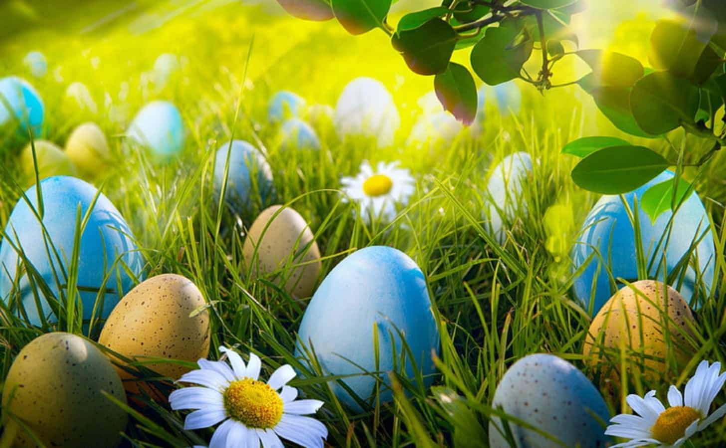 Blue And White Easter Egg Nesting Picture