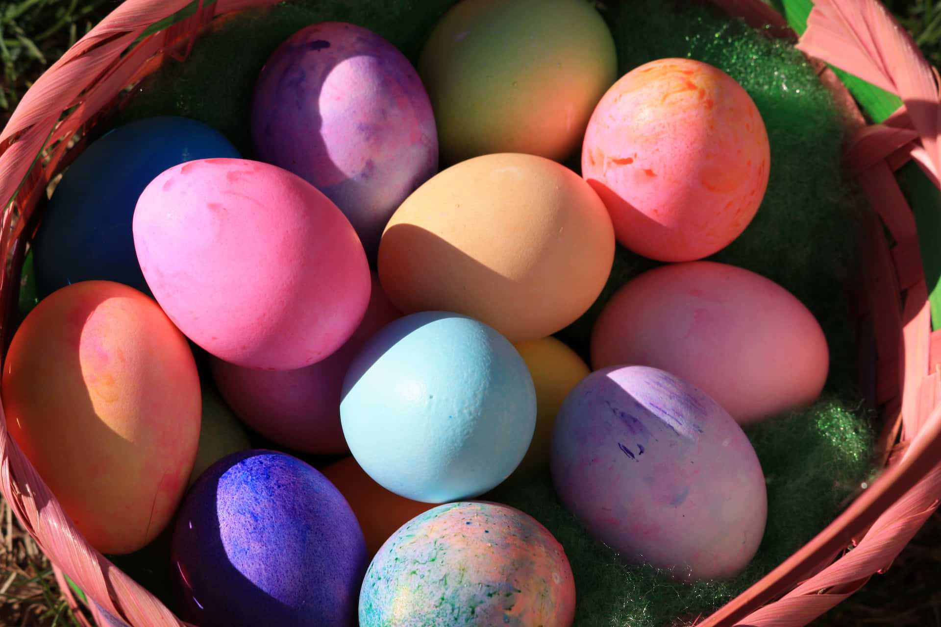 Pastelfarvet påske æg billede