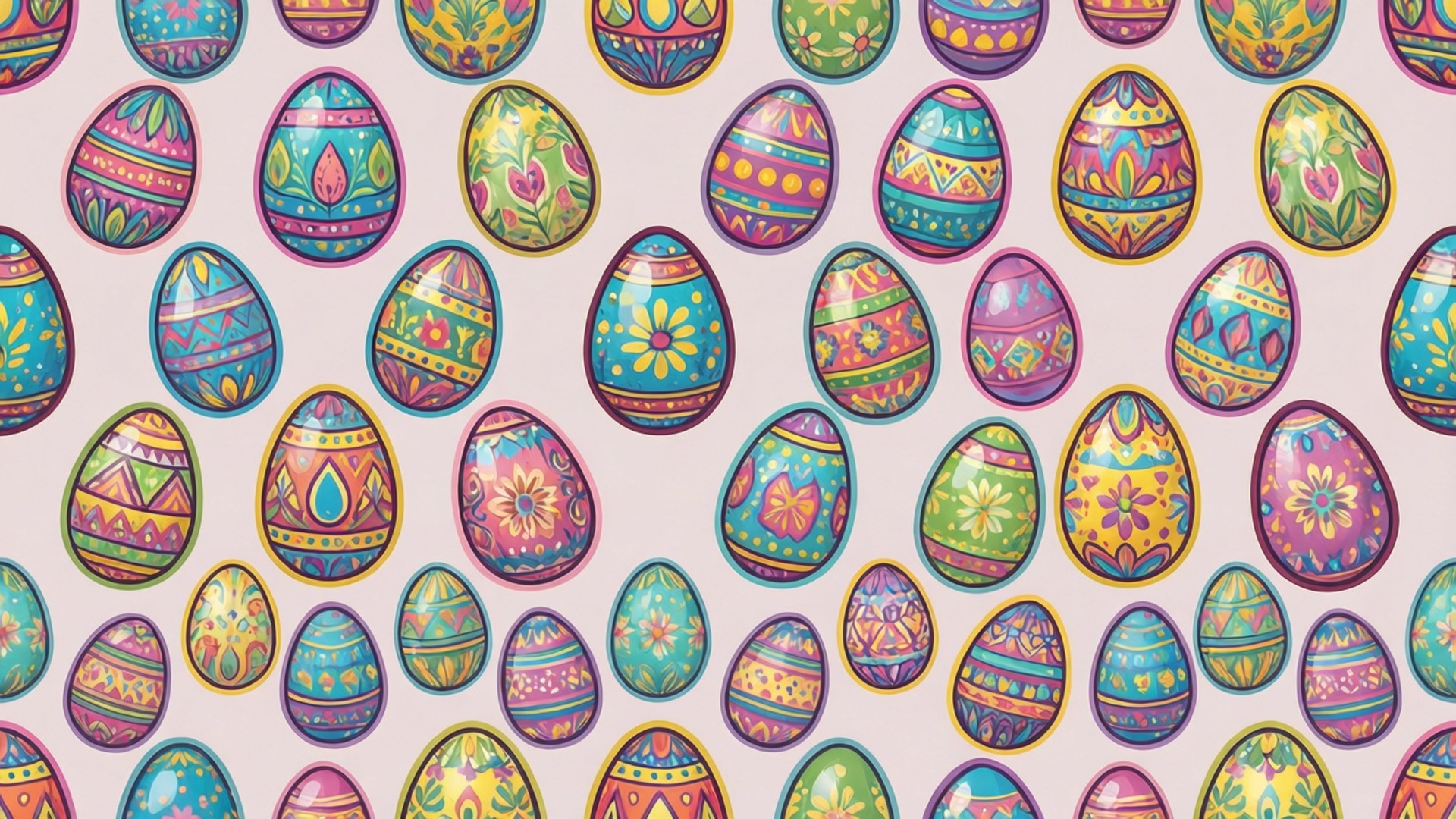 Påskeegg Sømløst Mønster Bakgrunner
