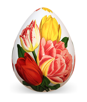 Easter Egg Tulip Design PNG