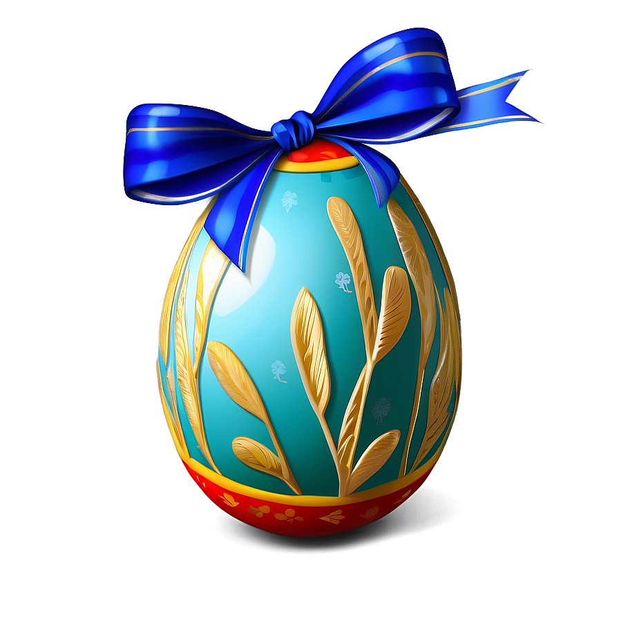 Easter Egg With Ribbon Png Evt PNG