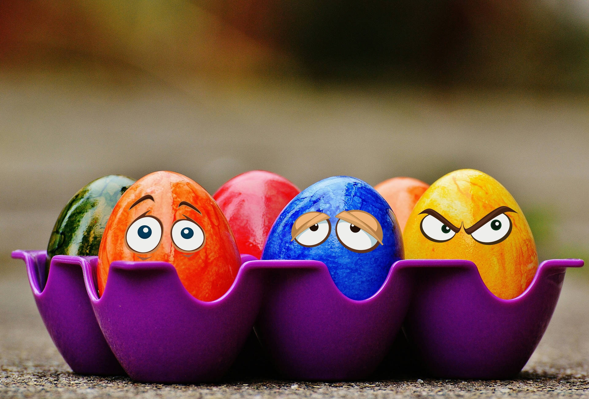 "Celebrate Easter with Fun and Colorful Emoji Eggs!" Wallpaper