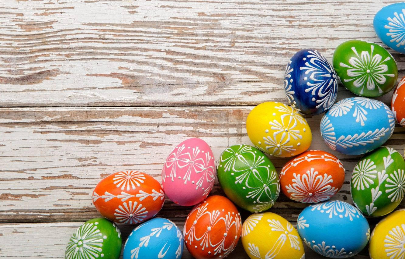 Easter Eggs With Intricate Patterns Wallpaper