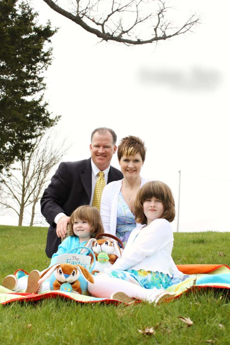Immaginedi Una Felice Picnic Di Famiglia Di Pasqua