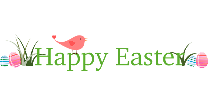 Easter Greetingwith Birdand Eggs PNG