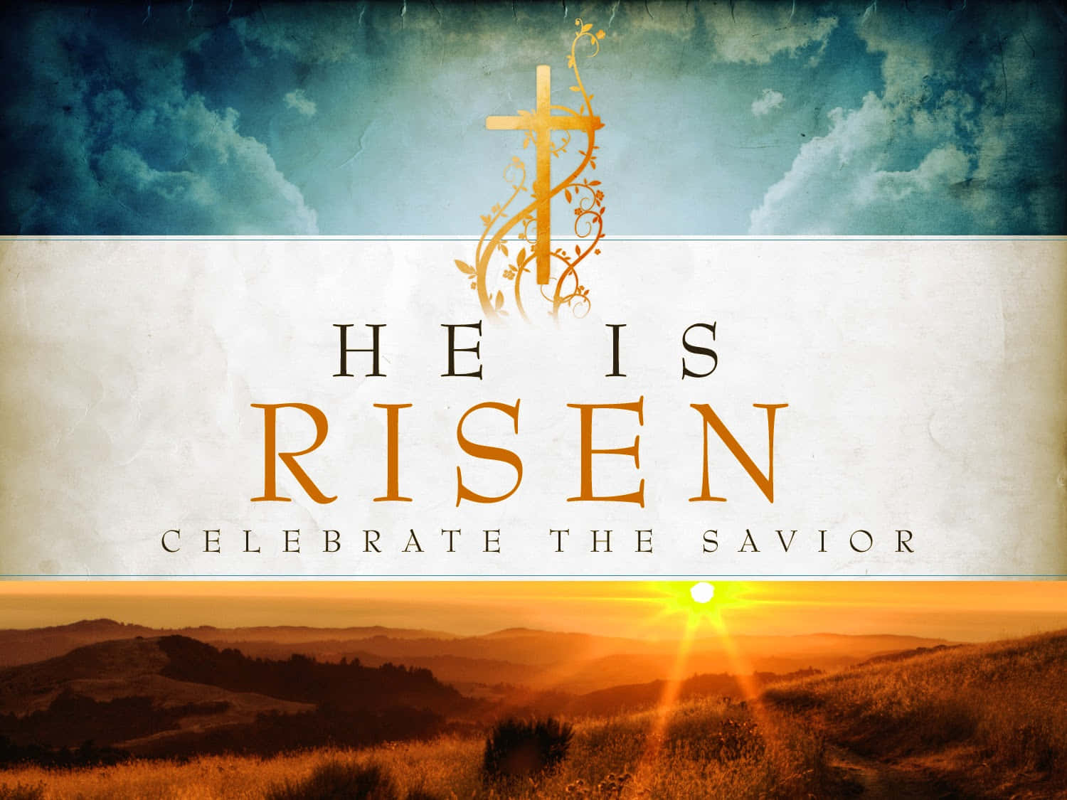 Easter He Is Risen Celebration Wallpaper