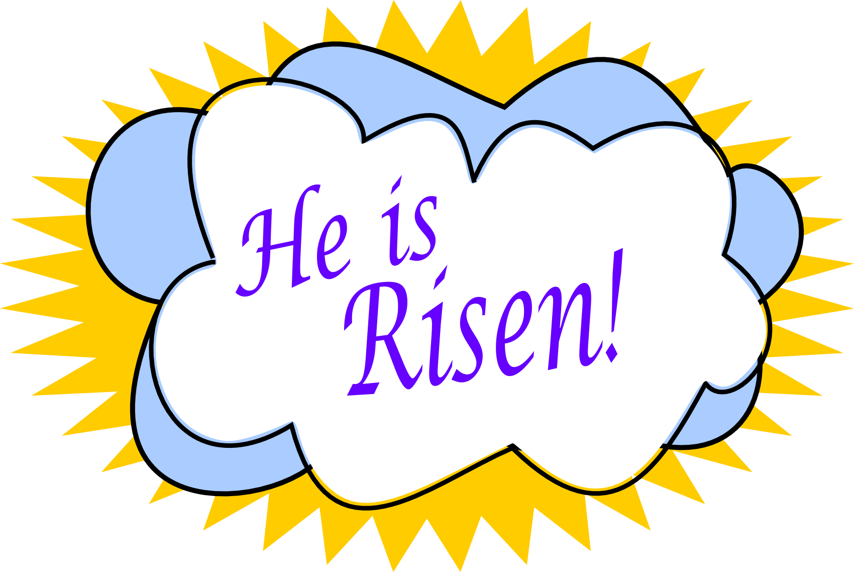 Easter He Is Risen Graphic PNG