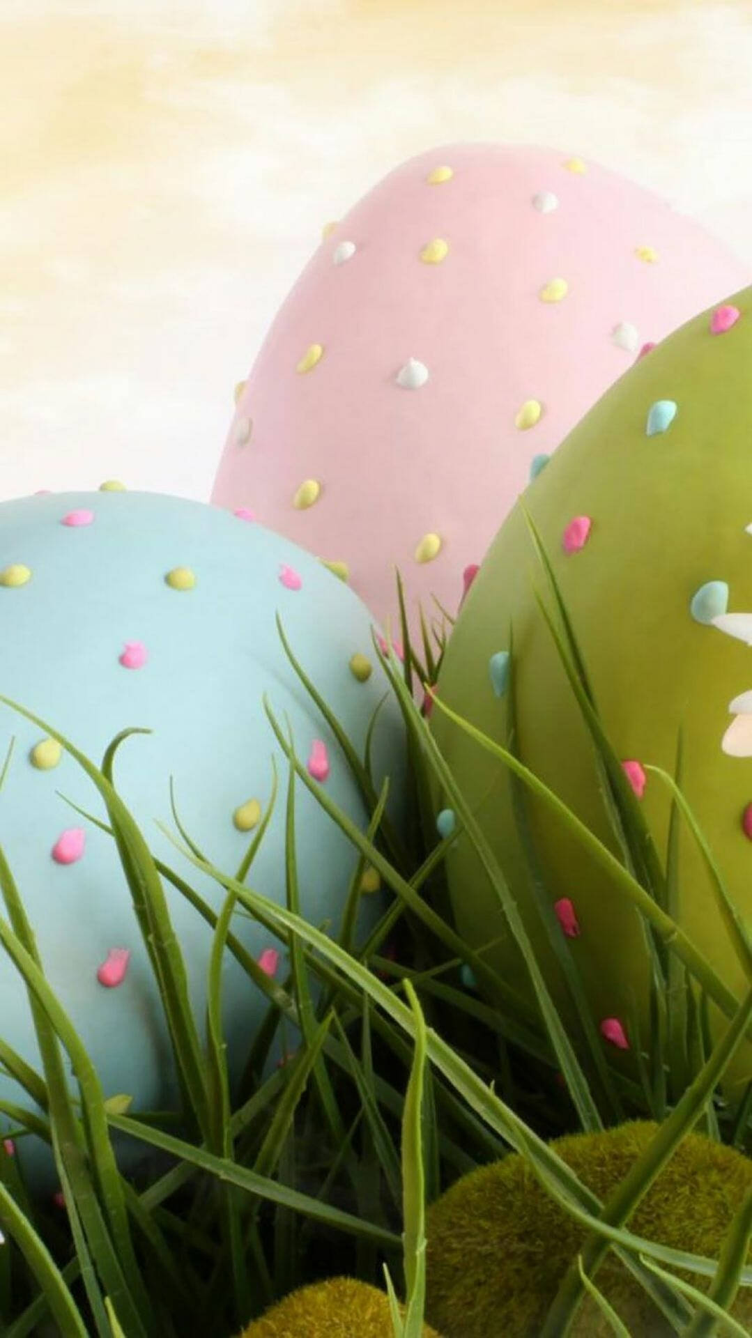 Fondosde Pantalla De Huevos De Pascua En Tonos Pastel Para Iphone. Fondo de pantalla
