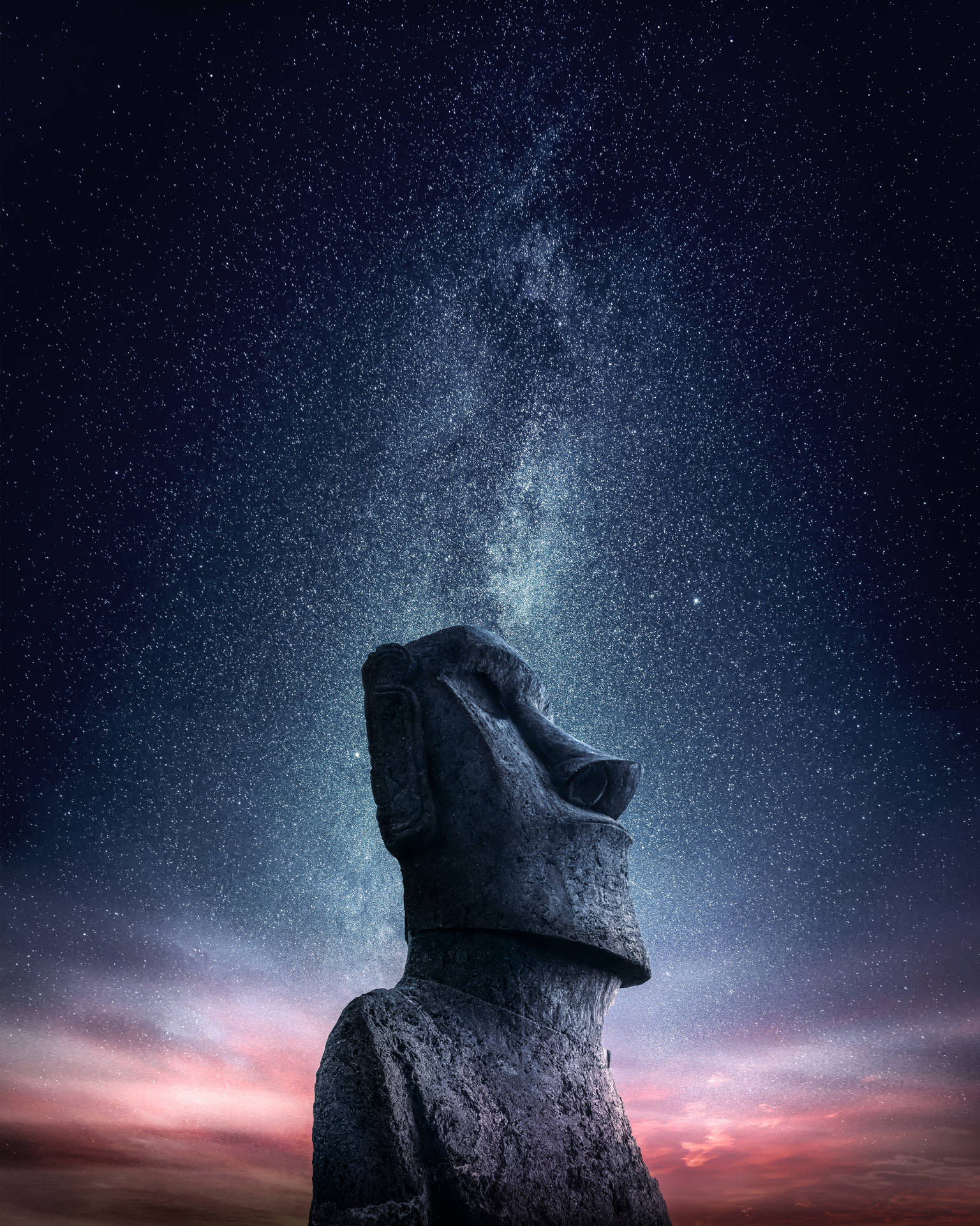 Easter Island And Moai Statue Wallpaper
