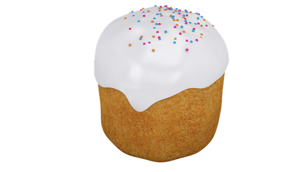 Easter Kulich Cake Isolated PNG
