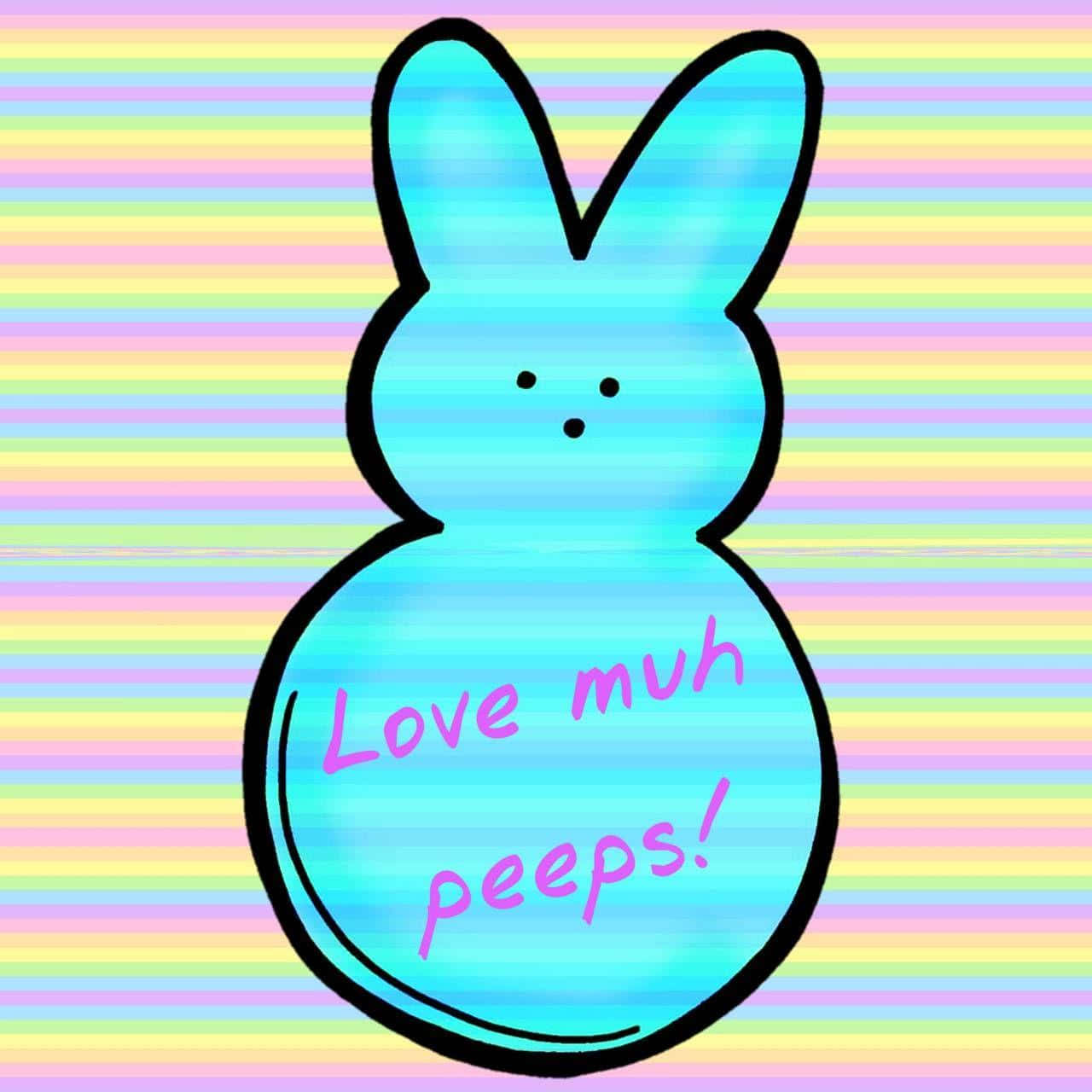 Easter Peep Love Illustration Wallpaper