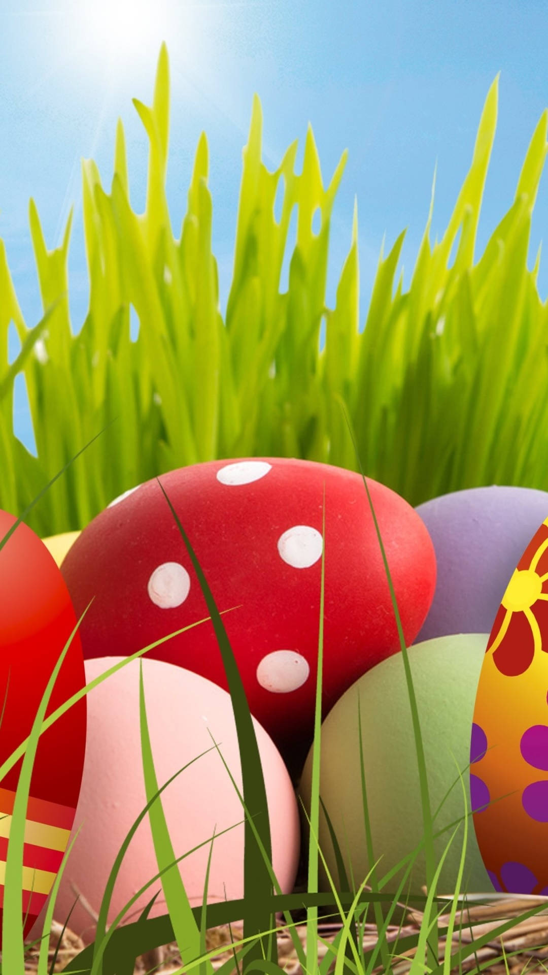 Wünschensie Ihren Freunden Und Ihrer Familie Ein Fröhliches Ostern Von Ihrem Telefon Aus! Wallpaper