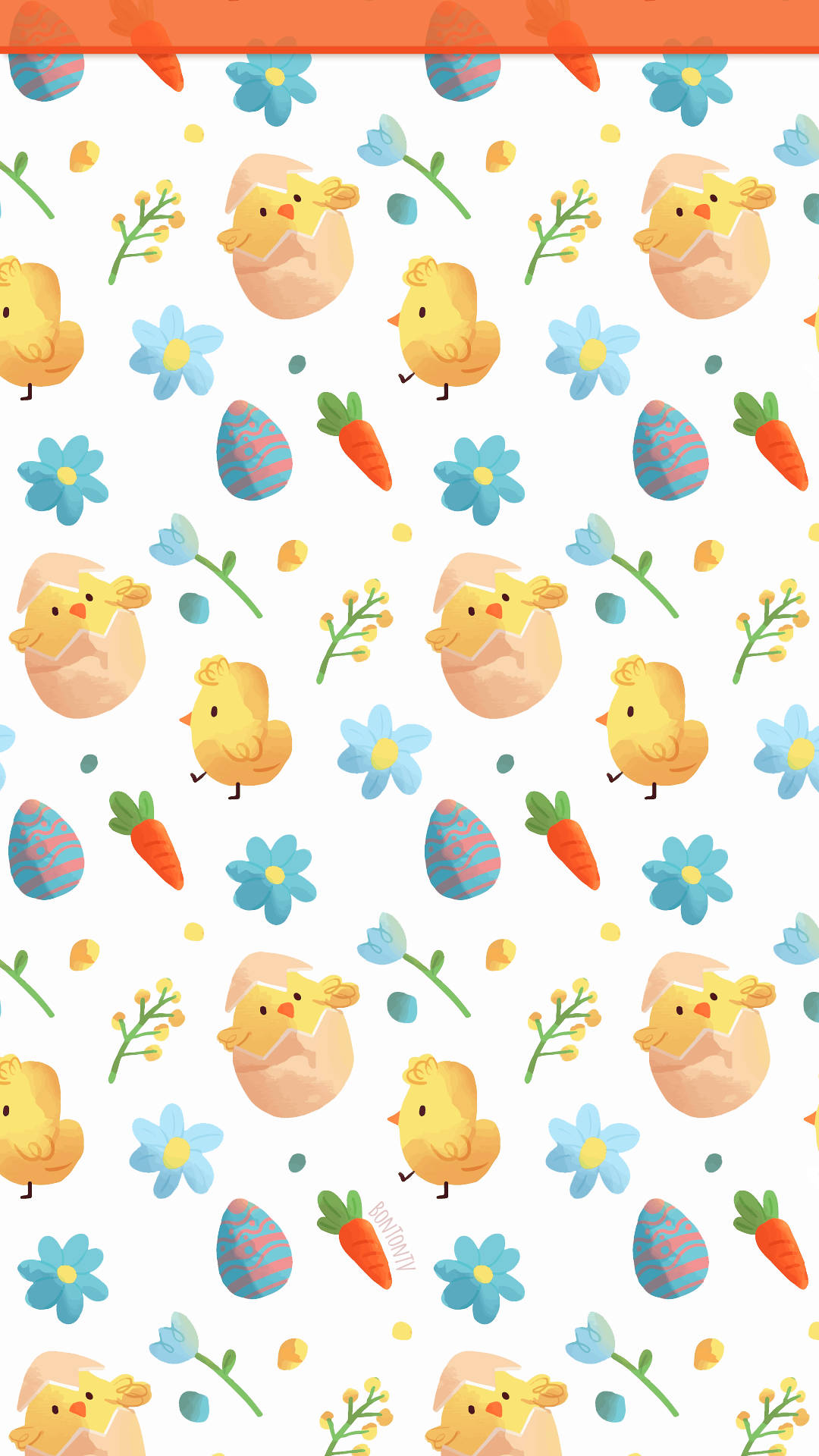 Easter Baby Chicks Phone Wallpaper