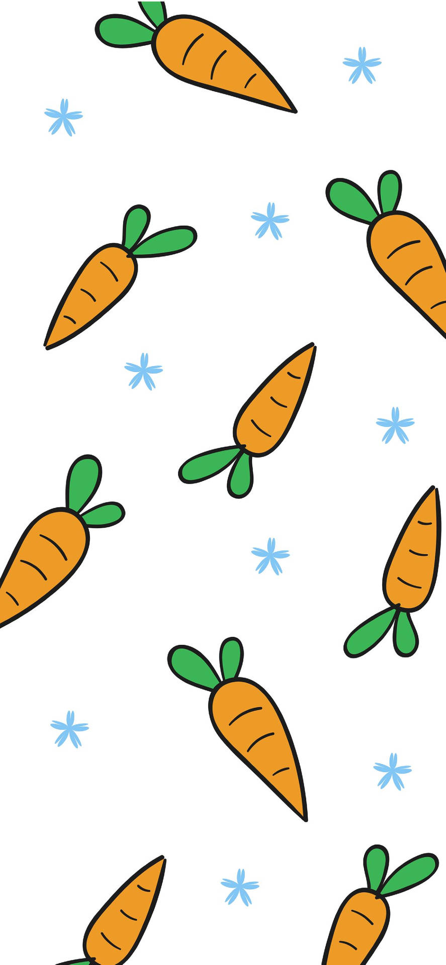 Carrots On A White Background Wallpaper