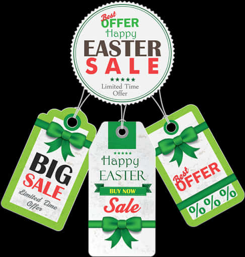 Easter Sale Tags Design PNG