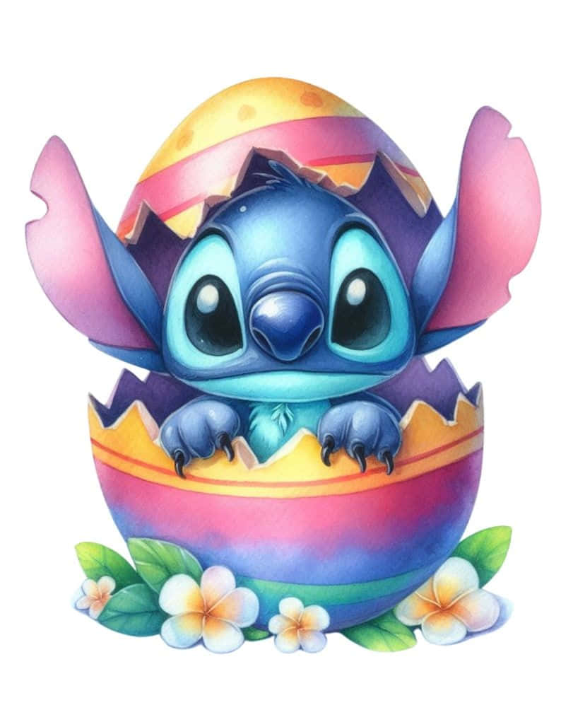 Easter Stitchin Colorful Egg Wallpaper