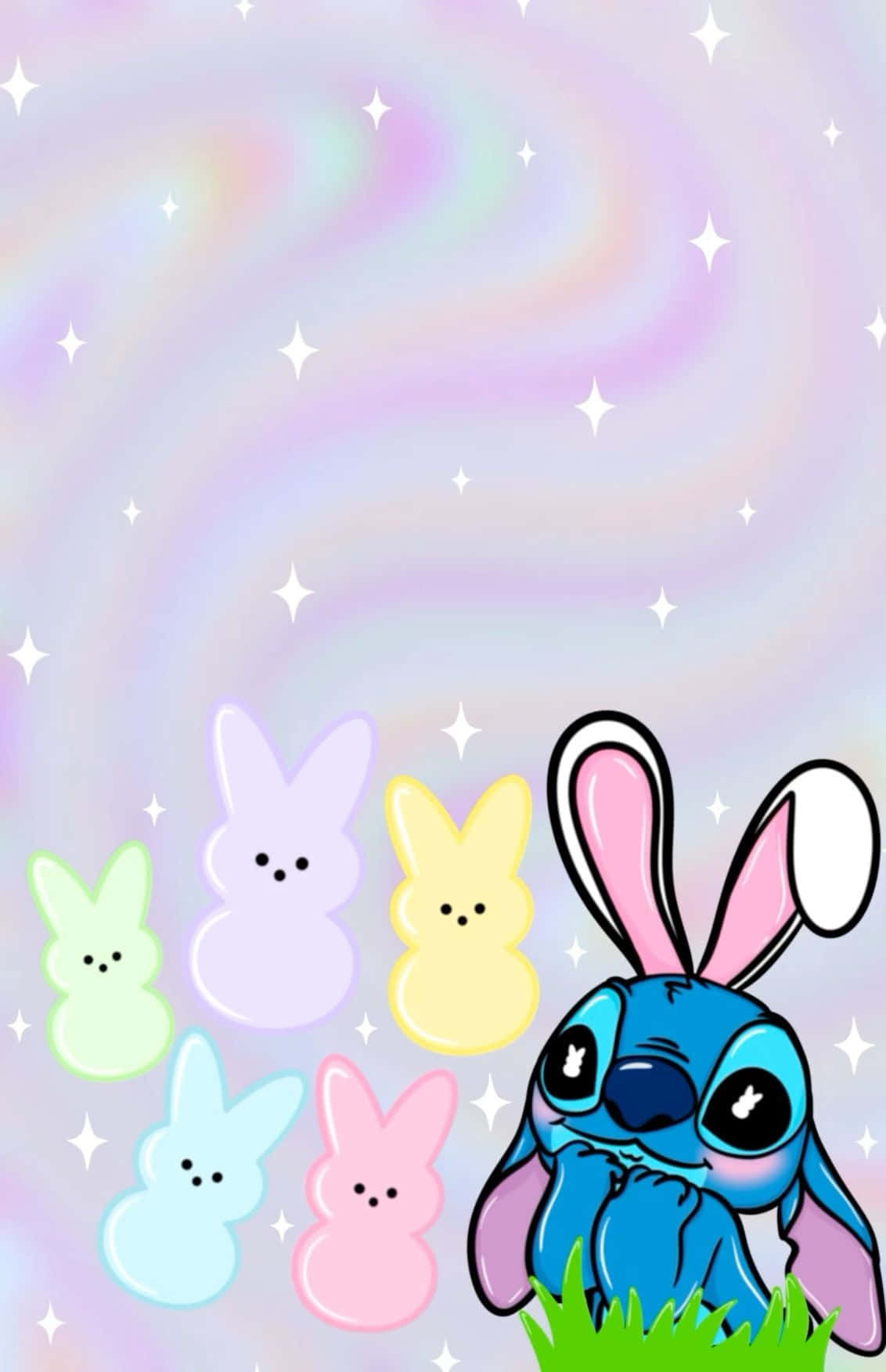 Easter Stitchwith Bunny Peeps Wallpaper