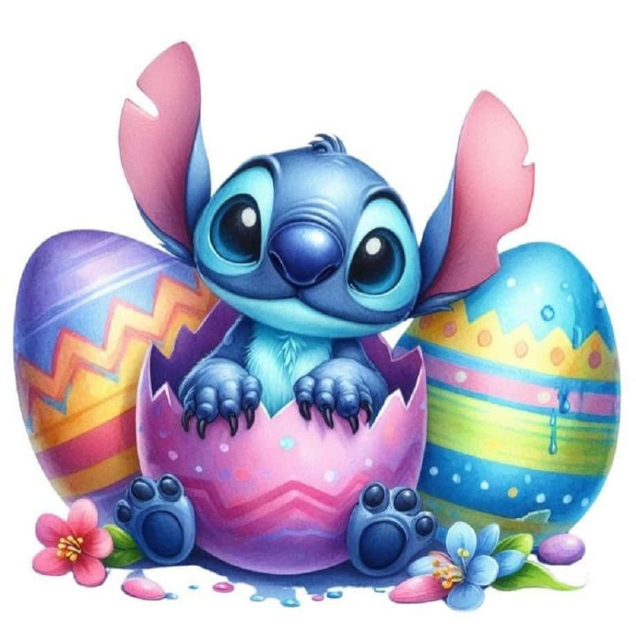 Easter Stitchwith Colorful Eggs Wallpaper