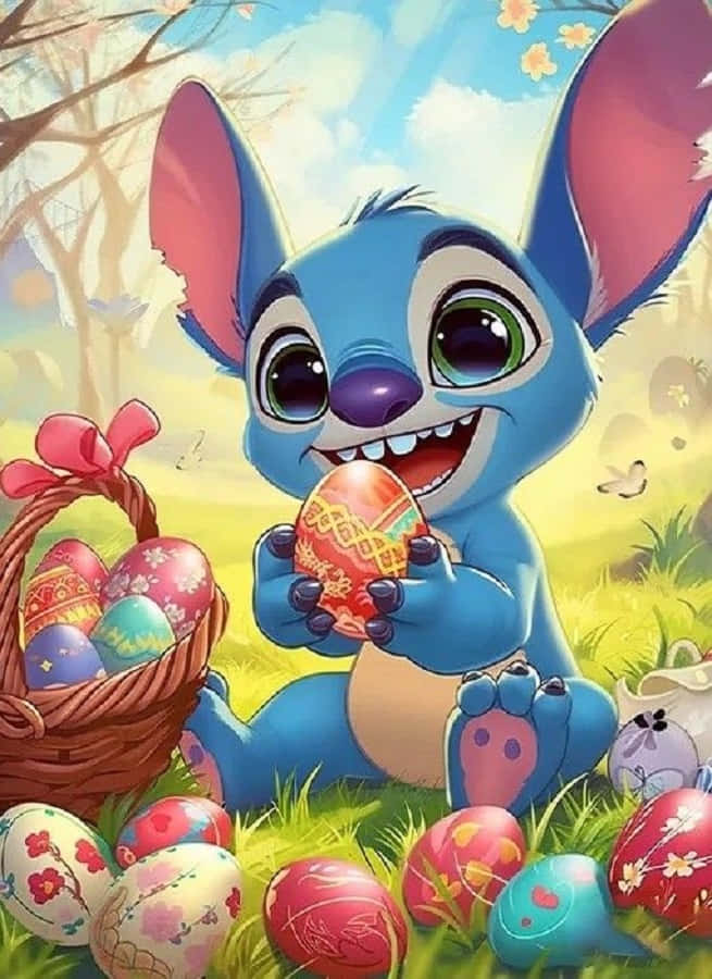 Easter Stitchwith Decorated Eggs Wallpaper