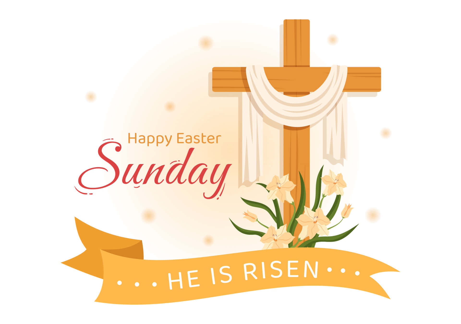 Easter Sunday Celebration Cross Wallpaper