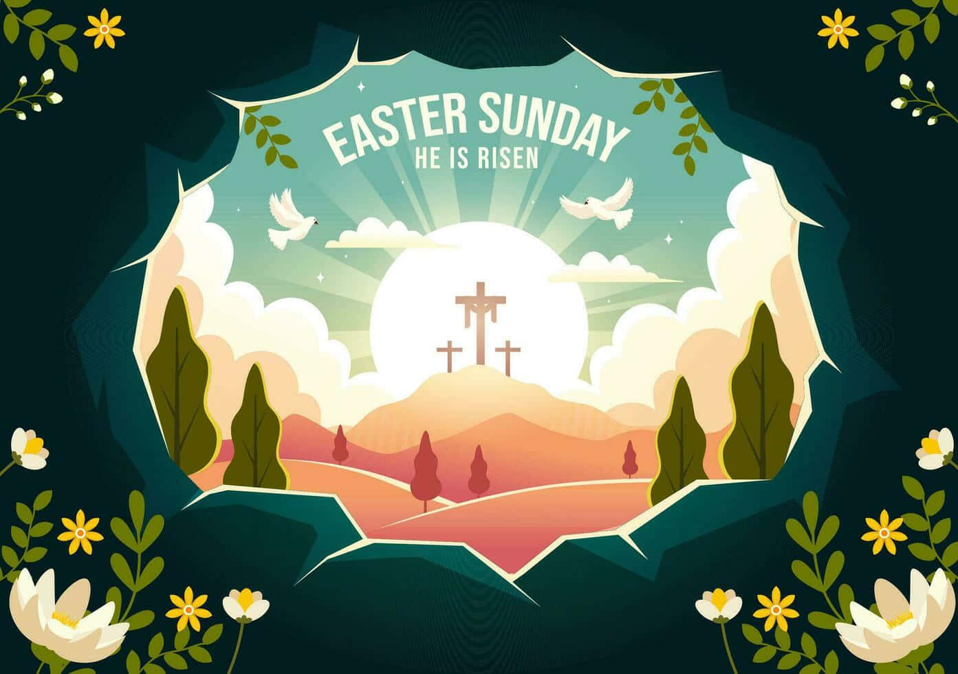 Easter Sunday Resurrection Celebration Wallpaper