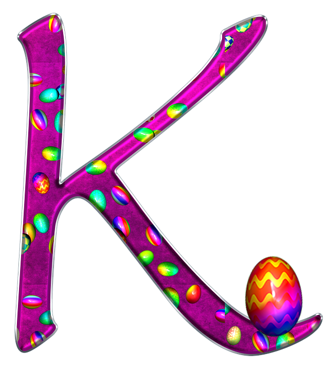 Easter Themed Letter K PNG