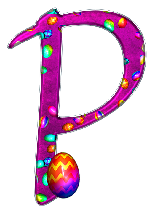 Easter Themed Letter P PNG