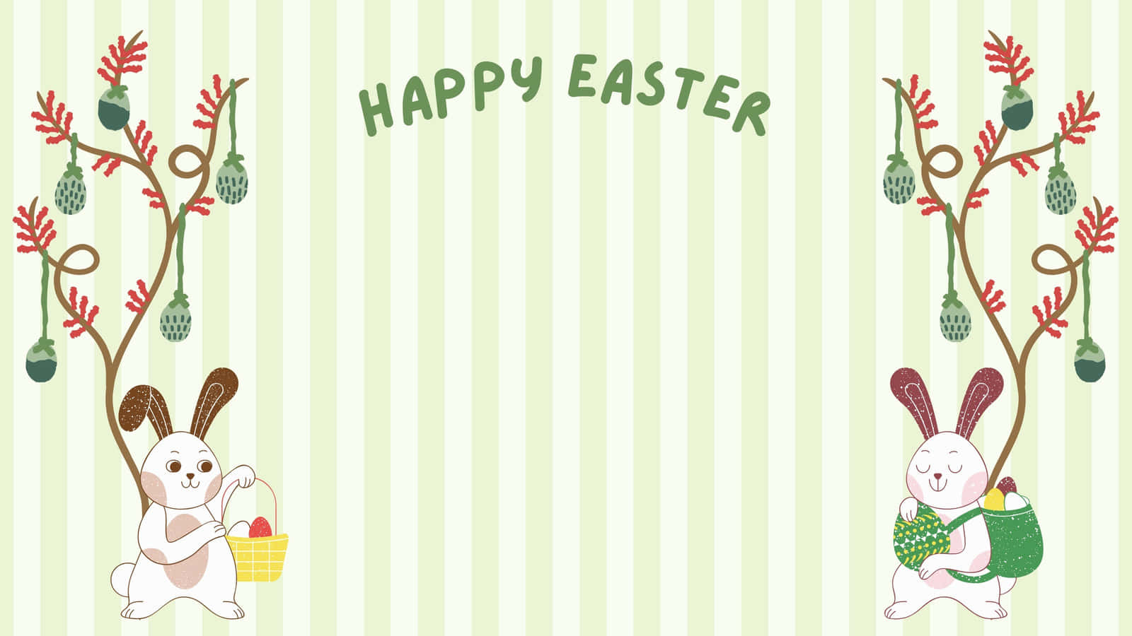 Celebrate Easter this year with a virtual Zoom celebration featuring this festive background!