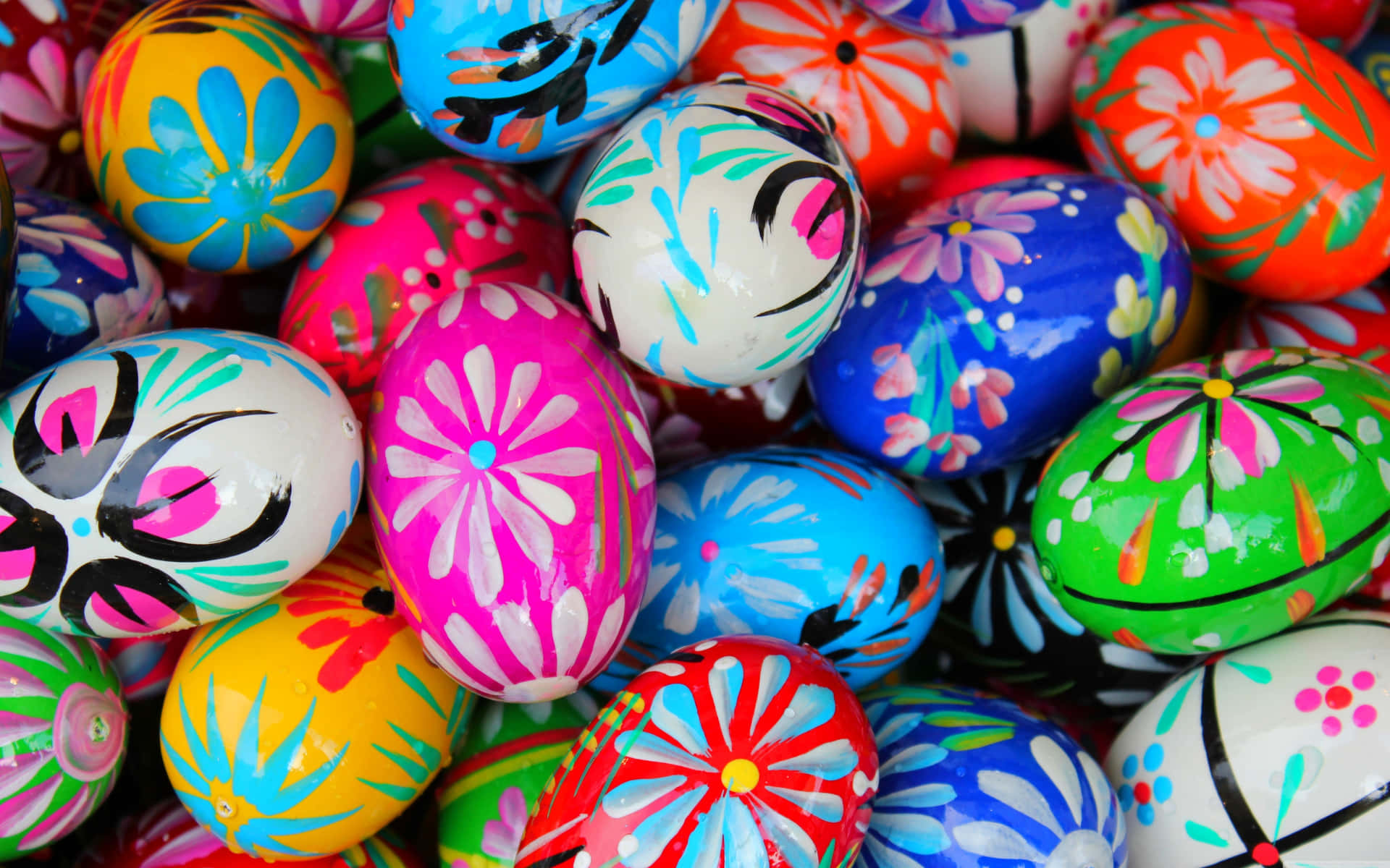 Colorful Painted Eggs